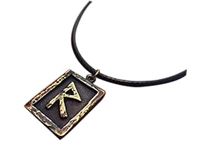 All 24 Viking Futhark Rune Viking Rune Necklace with Adjustable Black Cord...