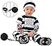 Spooktacular Creations Lovely Baby Prisoner Convict Costume Infant Deluxe Set for Halloween Jail Dress Up Party (12-18 Months)