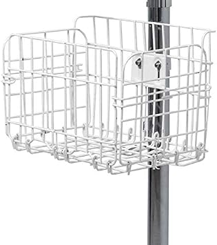 Add-On Metal Basket CTA Add-On Attachable Basket with Ring Clamp for Tablet Floor Stands & PAD-AFS - PAD-CGS - PAD-SCGS - PAD-SCGS9 - PAD-HFS - PAD-SHFS - PAD-GFS - PAD-SGF & PAD-UAFS ADD-BASK