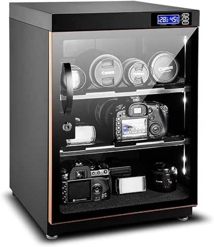 Electronic Camera moisture proof box65L, drying box photographic equipment lens dehumidification Noiseless moisture proof cabinet Energy Saving for Camera Lens and Electronic Equipment Storage