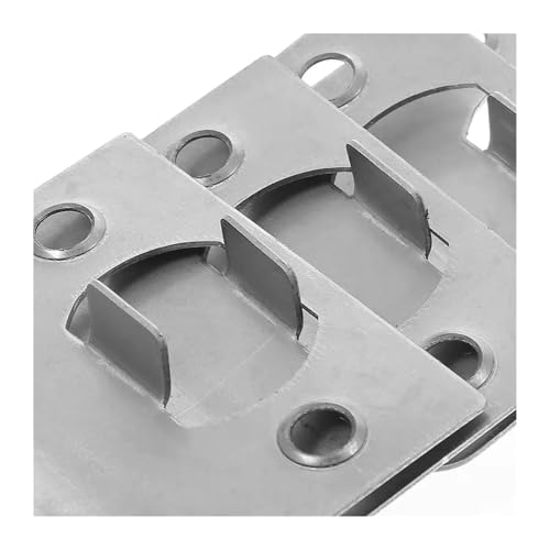 Pestillo ajustable para puerta con placa de acero inoxidable, pack de 4 unidades 4