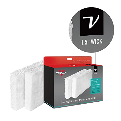 Vornado Evap40 4-Gallon Evaporative Humidifier With Adjustable Humidistat And 3 Speeds & Md1-0002 Replacement Humidifier Wick (2-Pack),White #TOP5