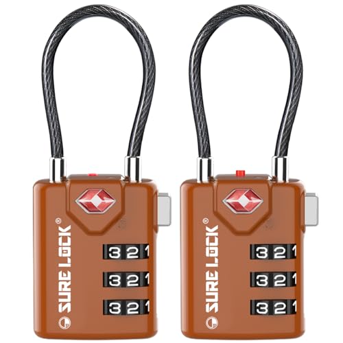 Sure Lock TSA Combination Luggage Lock with Open Alert