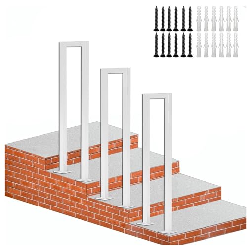 Rampe d'escalier extérieure en U fer forgé pour garde-corps terrasse et marche jardin