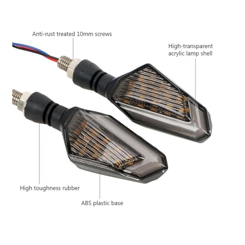 Intermitentes de moto universales DC 12V y lámpara de freno trasero con luces de señal de giro kit de 2 2