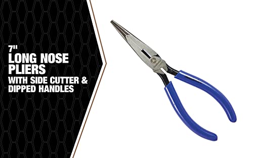 Southwire Lnp7D Long-Nose Pliers With Side Cutter And Dipped Handles, 7-Inch #TOP1