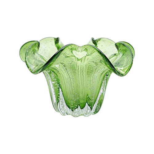 Vaso de Vidro Italy Lyor Verde 24.5 x 16 cm