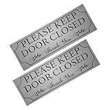 Photo Gallery bcoath adesivo decorativo per porta con scritta "please keep door closed", 2 pezzi, adesivo decorativo per bagni e locali di fornitura, in metallo, per casa e ufficio Photo Gallery bcoath adesivo decorativo per porta con scritta "please keep door closed", 2 pezzi, adesivo decorativo per bagni e locali di fornitura, in metallo, per casa e ufficio
