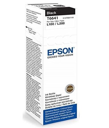 Image of Epson 6641 Black Ink Bottle - 70 ml