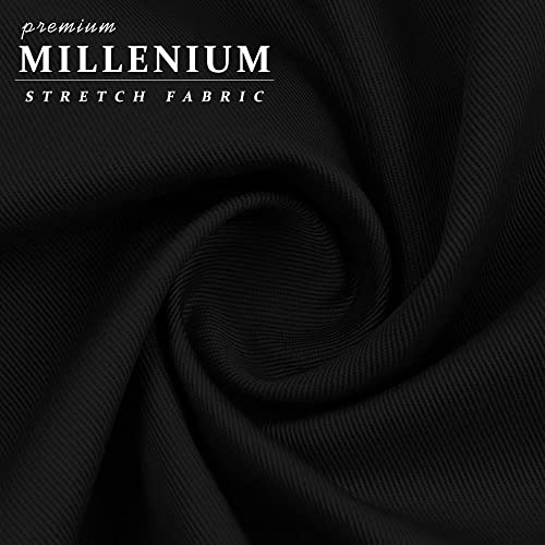 Hybrid Super Comfy Stretch With Full-Elastic Waist Pull On Millennium Twill Pant Kp44972 Black M #TOP4