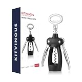 KITVINOUS Wine Opener, Premium Wing Corkscrew with No-Stick Worm, Multi-functional Wine Bottle Opene