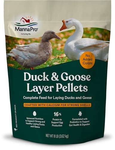 Manna Pro Duck & Goose Layer Pellets, High Protein for Increased Egg Production, Formulated with...