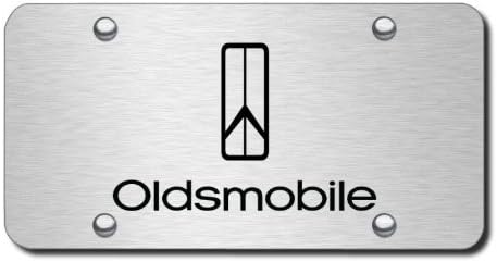 Oldsmobile Rocket Logo License Plate - Brushed Stainless Steel