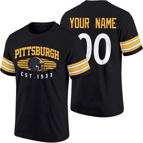 Image of T-Shirt Custom Name and Number Personalized Gifts | Crewneck Short Sleeves T-Shirt for Men S-4XL