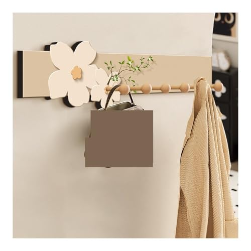 Porte-manteau mural beige pour optimiser le rangement des petits espaces - 5