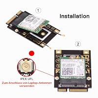NFHK NGFF M.2 Key-A auf Mini-PCI-E PCI-Express-Konverter-Adapter für 9260 8265 7260 AC-Karte – Ansicht 3
