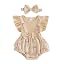 Vintage Floral Bow Khaki