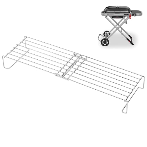 QuliMetal Stainless Steel Grill Warming Rack for Weber Traveler Portable Gas Grill fits Weber 9010001 Traveler Portable Gas Grill Replacement Parts for Weber 9010001
