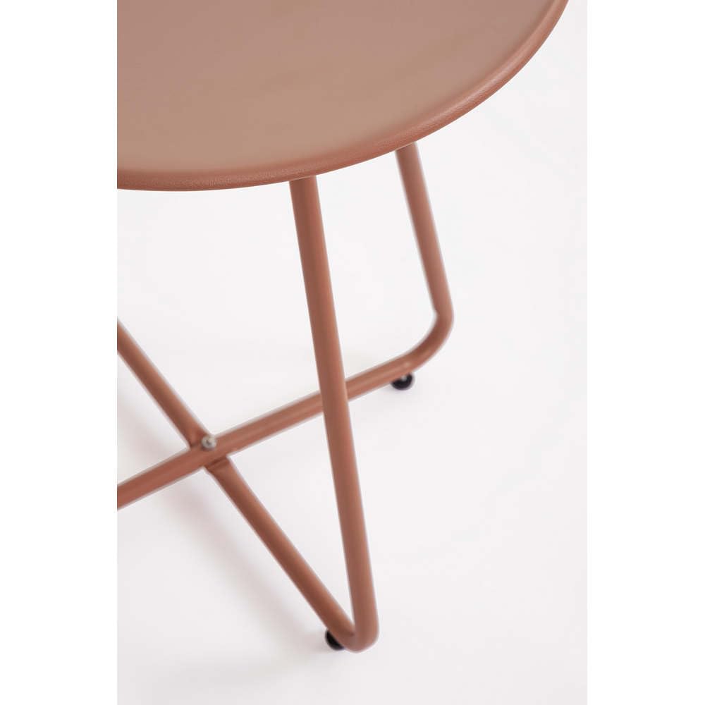 Bizzotto Tavolino da Esterno Giardino Rotondo in Metallo Jable, 45 cm