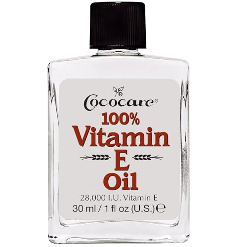 COCOCARE 100% Vitamin E Oil – Maximum Moisture for Dry Skin – 28000 I.U Wrinkle Reduction – 1 Fl Oz