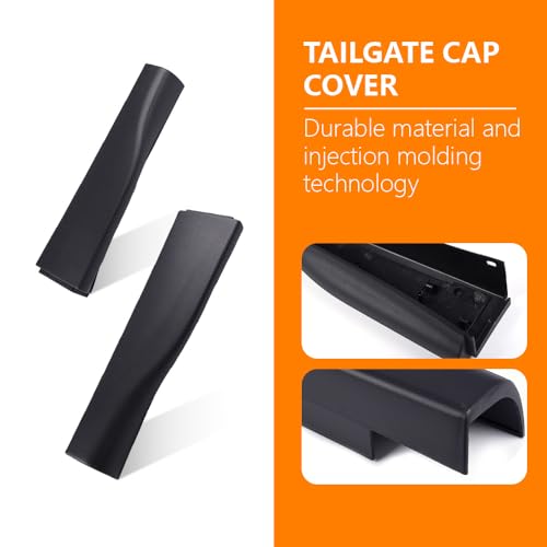 Image of G-PLUS Pair Tailgate Molding Trim Cap w /Flex Step Fit Ford F250 F350 F450 Super Duty 2008-2016, for Vehicles with 6 3 /4 inch Box 8C3Z9941018AA & 8C3Z9941019AA