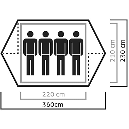 Salewa Denali Iv Tenda Denali Iv, Unisex Adulto, Cactus/Grey, Taglia Unica - 3