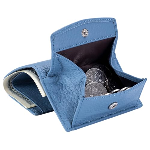 Joyfullygo Wallet, Unisex Pebble Leather Wallet, Women Short Genuine Leather Purse with Coin Holder & Cash Slots (white -l)3