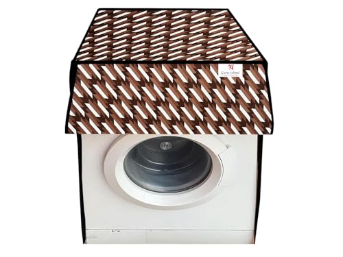 Image of Front Load Fully Automatic Washing Machine Cover for 8.5kg to 10kg | Waterproof & Dustproof Polyester Cover with Zip Closure | Suitable with Samsung, IFB, LG, Bosch & More (67 x 67 x 87 cm)