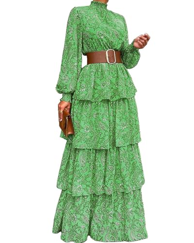 knee length dresses for ladies Catherine Yellow Asymmetrical Pleated Long-Sleeve Maxi Dress, L / Yellow main image 0
