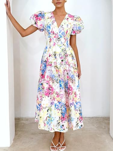 Image of Flessibili Womens Summer Floral Maxi Dress Wedding Guest Party Long Dresses 2026