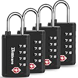 Gepäckschlösser, TSA-zugelassen, 4-stelliges Kombinations-Kofferschloss mit offener Warnanzeige, solides wasserdichtes Reise-Vorhängeschloss, Outdoor-Schloss für Schließfächer, Taschen, Rucksack