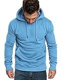 COOFANDY Men's Fashion Hoodies Sweatshirt Performance Casual Hooded Shirts Fall Light Blue