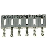 Dopro Pack of 6 Stainless Steel Guitar Saddles Bridge Saddle 10.8mm with Nickel Screws for Strat...