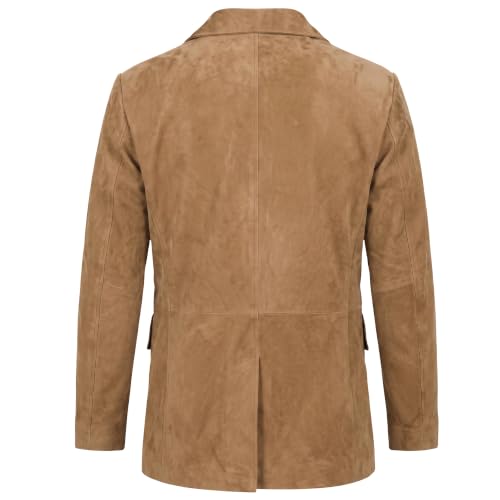 Image of Suede Leather Blazer for Men Suede Sport Coat for Men Blazer Suede Leather Jacket Blazer Coat for Men