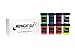 Midnight Glo UV Paint Acrylic Black Light Reactive Bright Neon Colors Set of 8 Bottles Great For Crafts, Art & DIY Projects, Blacklight Party(0.75 oz)