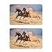 Mnsruu Lot de 2 aimants décoratifs pour réfrigérateur Motif cheval dans le sable
