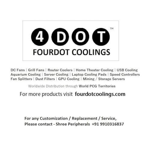 Image of Fourdot 120mm 5Inch Cabinet Cooling Fan 12V Model 12038 (3000RPM with PWM Motherboard Connector)