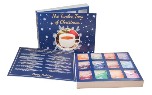 The 12 Coffees, Teas or Cocoas of Christmas (Your Choice) Gourmet Gift Box Set - Best Xmas Present For Friends, Family, Coworkers, or Teachers (Tea)