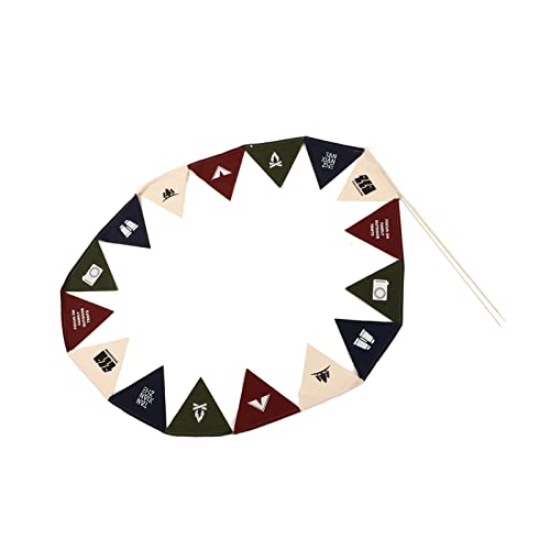 Bandeiras Triangulares de Acampamento, Bandeiras Coloridas 16 Bandeiras para Casamento