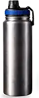 Garrafa de Água Térmica Inox 800ml Esportiva com Alça Parede Dupla Isolada a Vácuo Antivazamento Garrafinha Academia Fitness Corrida Esportes Escritório – Premium (Inox)