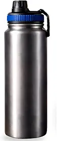 Garrafa de Água Térmica Inox 800ml Esportiva com Alça Parede Dupla Isolada a Vácuo Antivazamento Garrafinha Academia Fitness Corrida Esportes Escritório – Premium (Inox)
