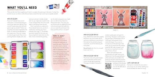Learn to Watercolor Adorable Animals: 20 Step-by-Step Beginner-Friendly Lessons on Watercolor Paper – vue 4