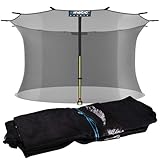 Kinetic Sports Trampolin Sicherheitsnetz - Ersatznetz mit Reißverschluss und Sicherheitsclips,...