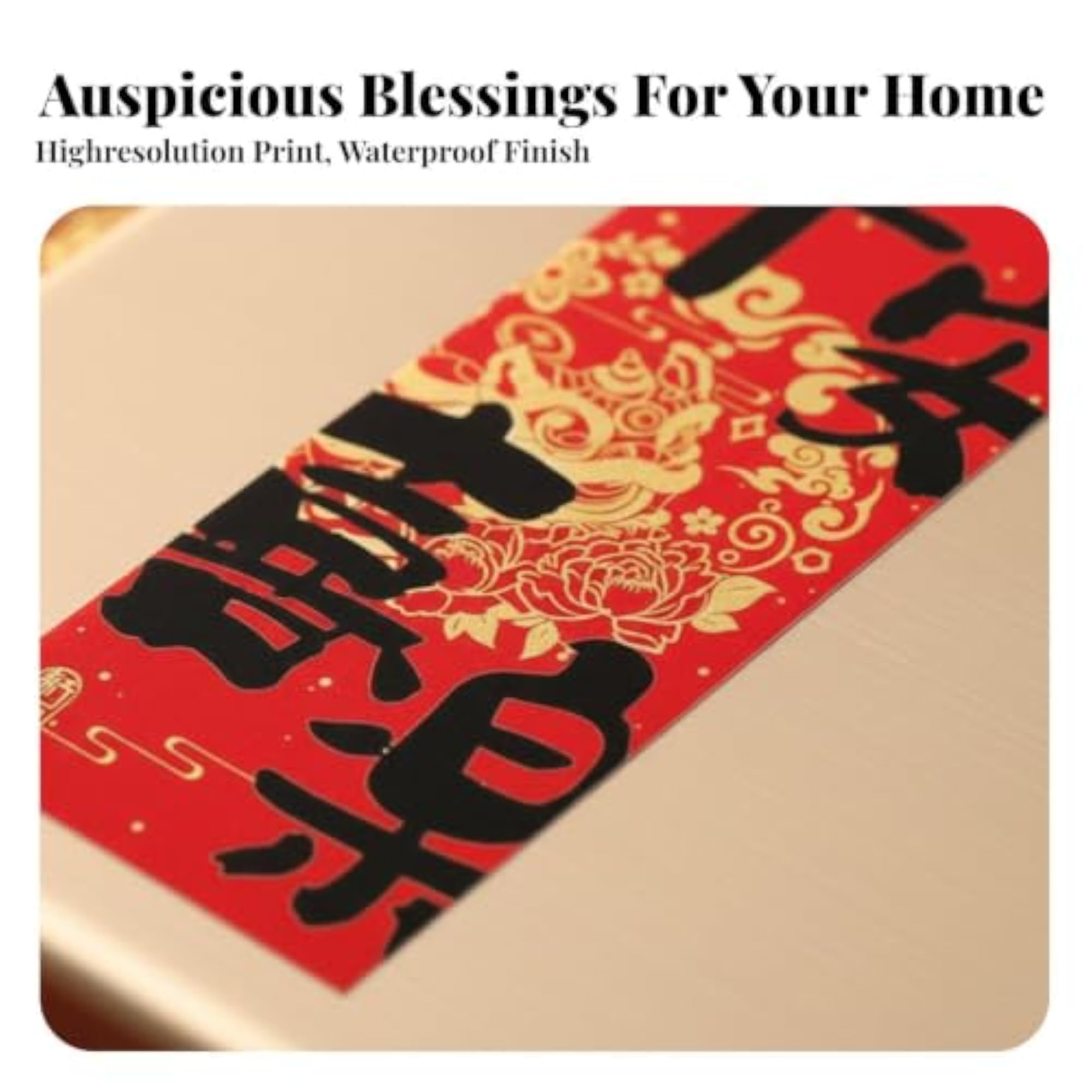 Housewarming Door Couplets with Blessing Characters