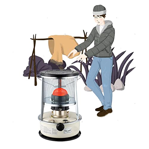 BomDog Estufa de Queroseno para Calefacción de Camping Calentadores de Petróleo para el Hogar con Bolsa de Transporte Y 6 Mechas/6L/White