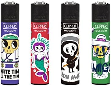ksp partners ltd e-commerce 4 X CLIPPER LIGHTERS (TRIBAL INK BW )