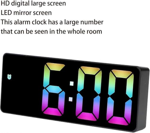 Réveil numérique écran LED multicolore et horloge moderne de bureau - 5