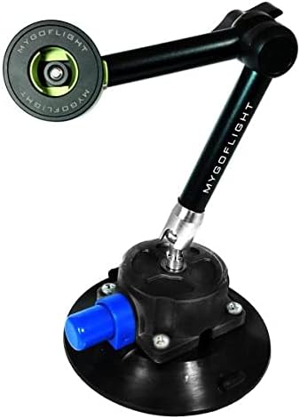 MYGOFLIGHT Flex Suction PRO - Soporte ajustable para iPad y tableta con rotación de 360 grados, negro, azul (MNT-1810)