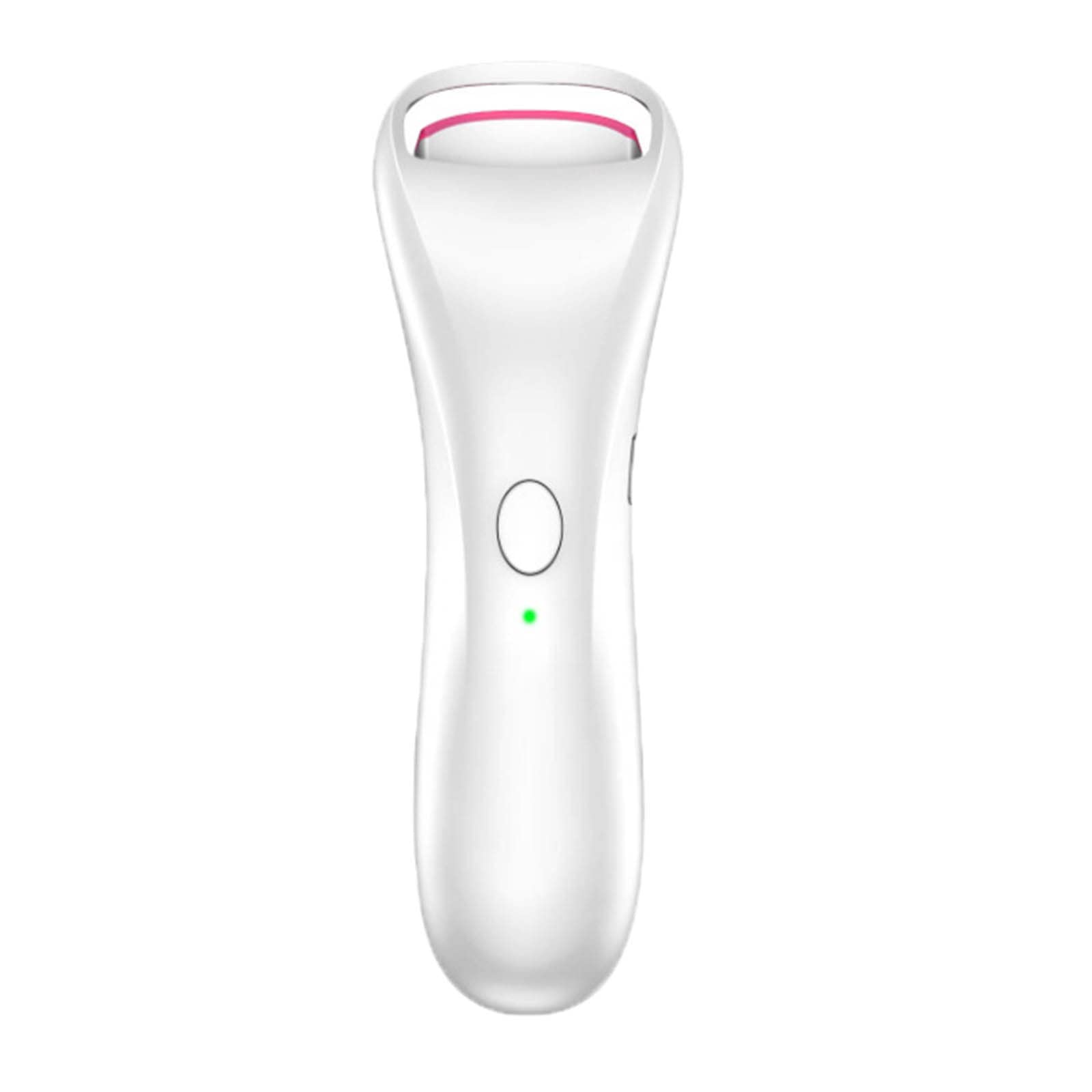 Rizador Pestañas Rizador De Pestañas Electrico Termico Con Calor Profesional Usb Recargables Con Calefacción Recargable Pestañas De Larga Duración Portable (White)