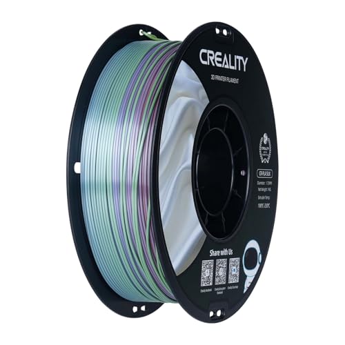 Image of Creality Rainbow Silk PLA 3D Printer Filament, PLA Filament 1.75mm, Dimensional Accuracy + /- 0.02 mm, 1KG Spool, Coextrusion 3D Filament with Shiny Silk Rainbow